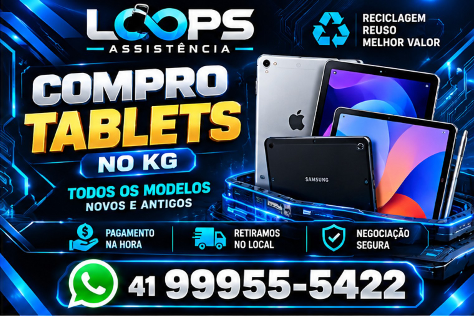 Compramos tablets no quilo